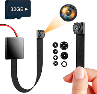 Cámara espía de botón con grabación Full HD y tarjeta microSD