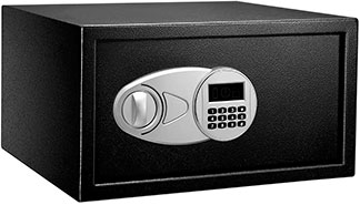 Caja fuerte rectangular en color negro