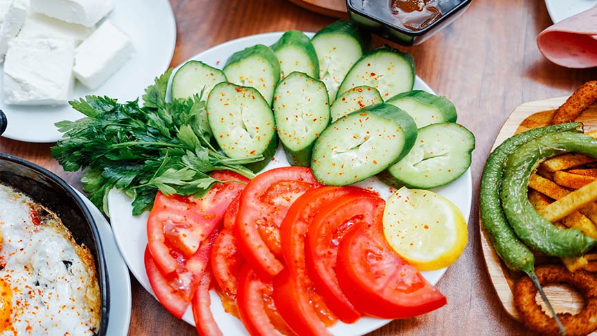 verduras preparadas con una freidora de aire