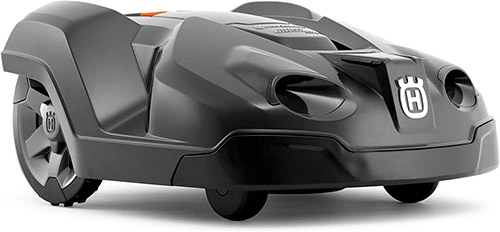 robot cortacésped gris y negro Husqvarna