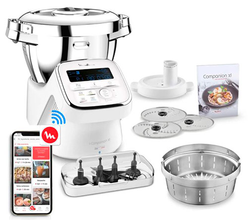 robot de cocina Moulinex I-Companion XL junto a sus accesorios