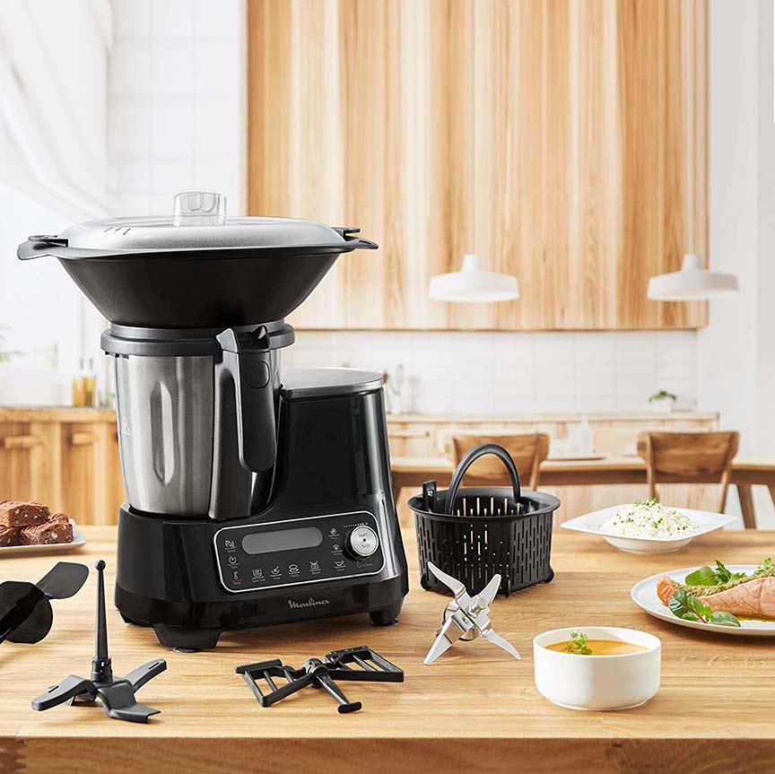 robot de cocina Moulinex ClickChef y sus accesorios