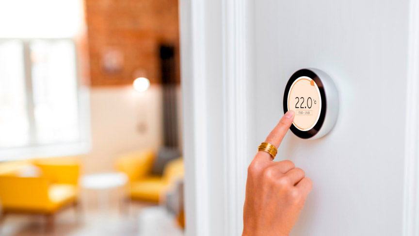 interactuando con el termostato inalámbrico wifi