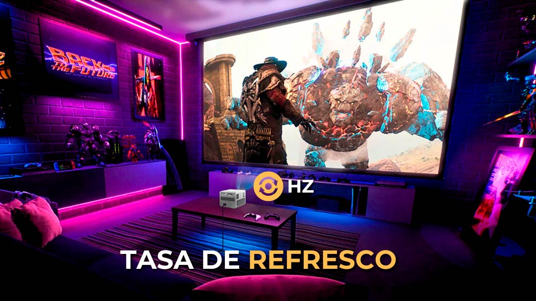 tasa de refresco proyector en la sala de cine
