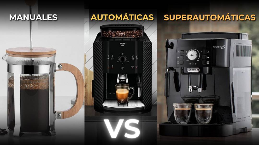 diferencias entre una cafetera manual, automática y superautomática