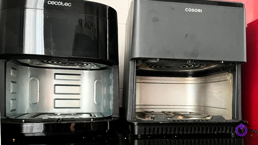Interior con resistencias cosori dual blaze y cecofry duoheat