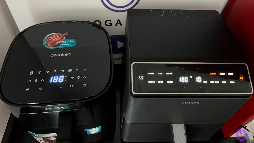 pantalla con programas cosori dual blaze cecofry duoheat