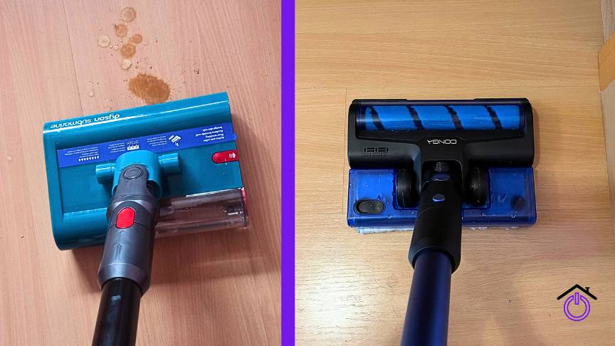 cabezal de fregado dyson V15 Nautik y fregado conga 8500 cecotec