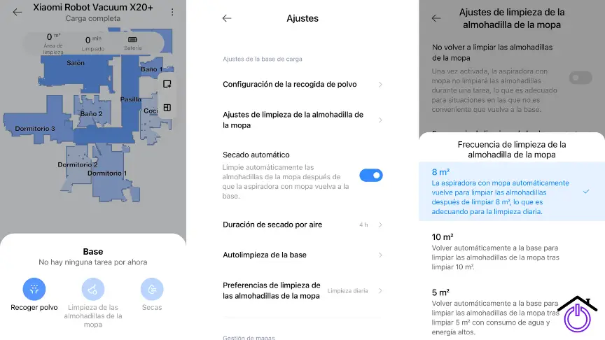 gestión de la estación desde la aplicación