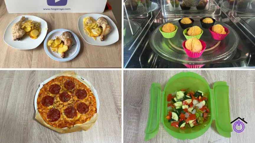 recetas de pollo magdalenas pizza y verduras con horno microondas