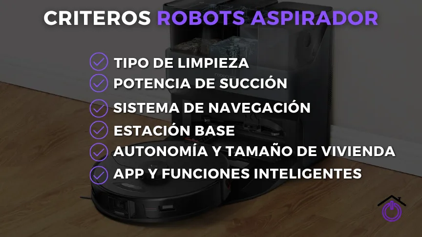 infografía criterios de compra robots aspirador
