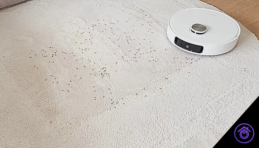 dreame l10s ultra gen2 aspirando alfombra blanca
