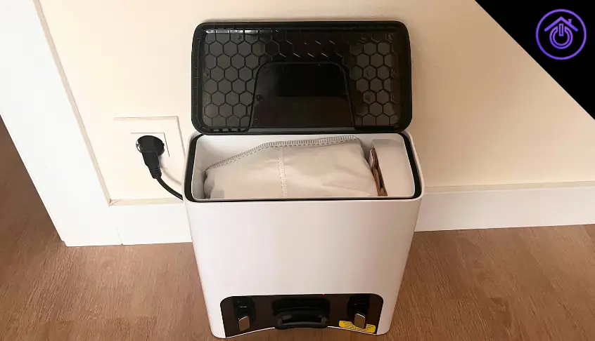 base robot aspirador lefant con bolsa de polvo