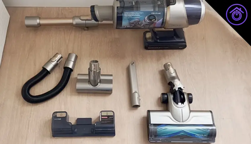diferentes accesorios aspiradora sin cable cecotec